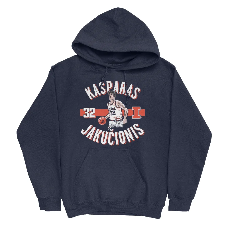 Personalized Hoodies For Family Get-togethers-EXCLUSIVE RELEASE: Kasparas Jakucionis Classics Navy Hoodie