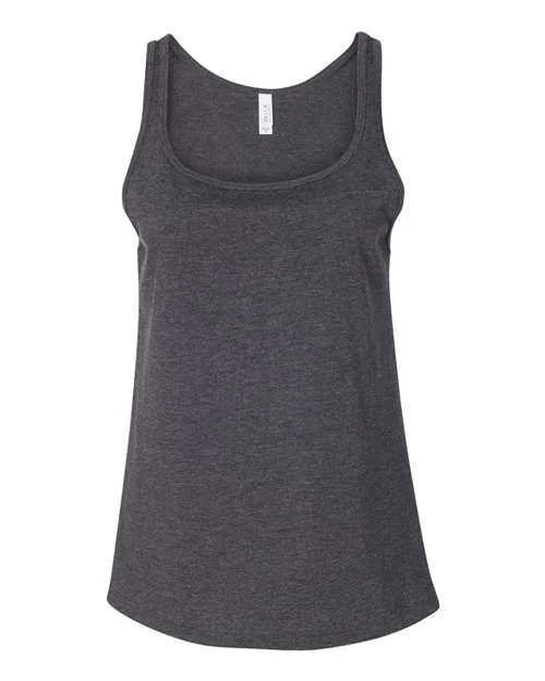 Custom Tank Tops For Birthday Celebrations-Bella + Canvas 6488 Womens Relaxed Jersey Tank - Dark Grey Heather