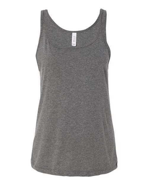 Personalized Tank Tops For Team Building-Bella + Canvas 6488 Womens Relaxed Jersey Tank - Deep Heather