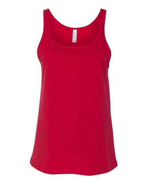 Personalized Tank Tops For Wedding Parties-Bella + Canvas 6488 Womens Relaxed Jersey Tank - Red