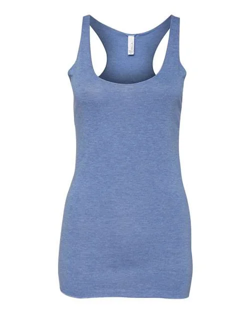 Custom Tank Tops For Crossfit-Bella + Canvas 8430 Women's Triblend Racerback Tank - Blue Triblend