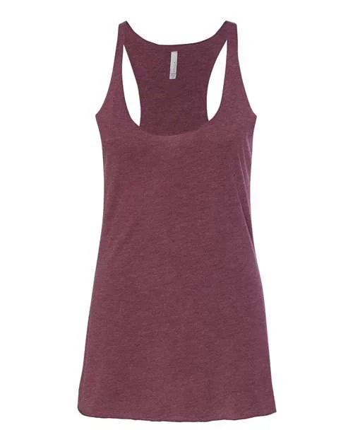 Personalized Tank Tops For Group Matching-Bella + Canvas 8430 Women's Triblend Racerback Tank - Maroon Triblend