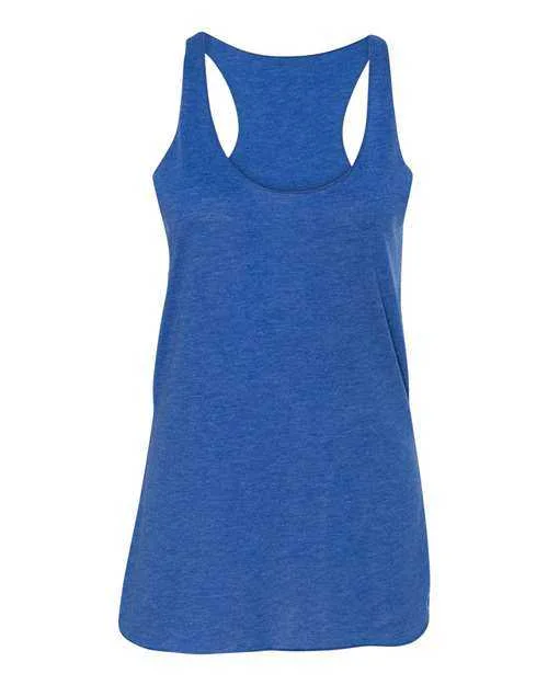 Custom Tank Tops For Barbecue Parties-Bella + Canvas 8430 Women's Triblend Racerback Tank - True Royal Triblend