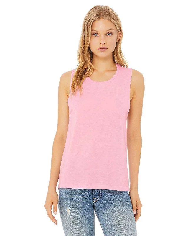 Custom Tank Tops For Winter Sports-Bella + Canvas 8803 Women's Flowy Scoop Muscle Tank - Lilac