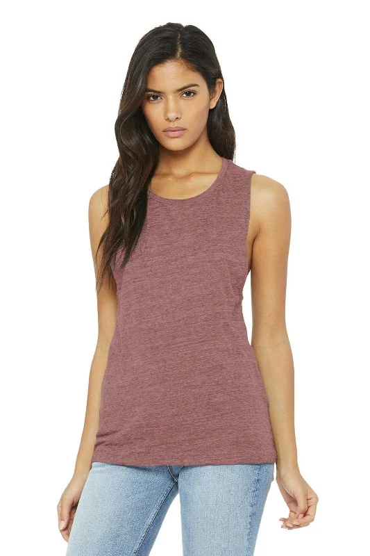 Custom Tank Tops For Water Sports-Bella + Canvas 8803 Women's Flowy Scoop Muscle Tank - Mauve Slub