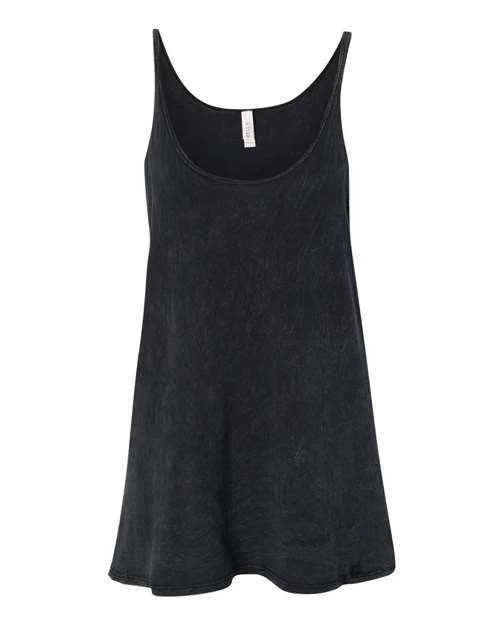 Personalized Tank Tops For Summer Camps-Bella + Canvas 8838 Women's Slouchy Tank - Black Mineral Wash