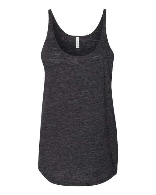 Personalized Tank Tops For Group Travel-Bella + Canvas 8838 Women's Slouchy Tank - Charcoal Black Slub