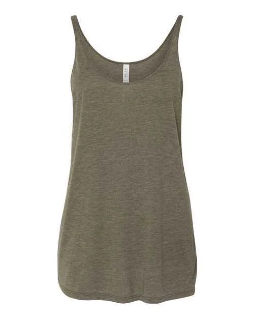 Personalized Tank Tops For Hiking Adventures-Bella + Canvas 8838 Women's Slouchy Tank - Heather Olive