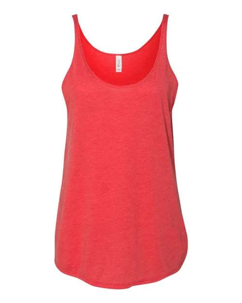 Personalized Tank Tops For Friends-Bella + Canvas 8838 Women's Slouchy Tank - Red Triblend