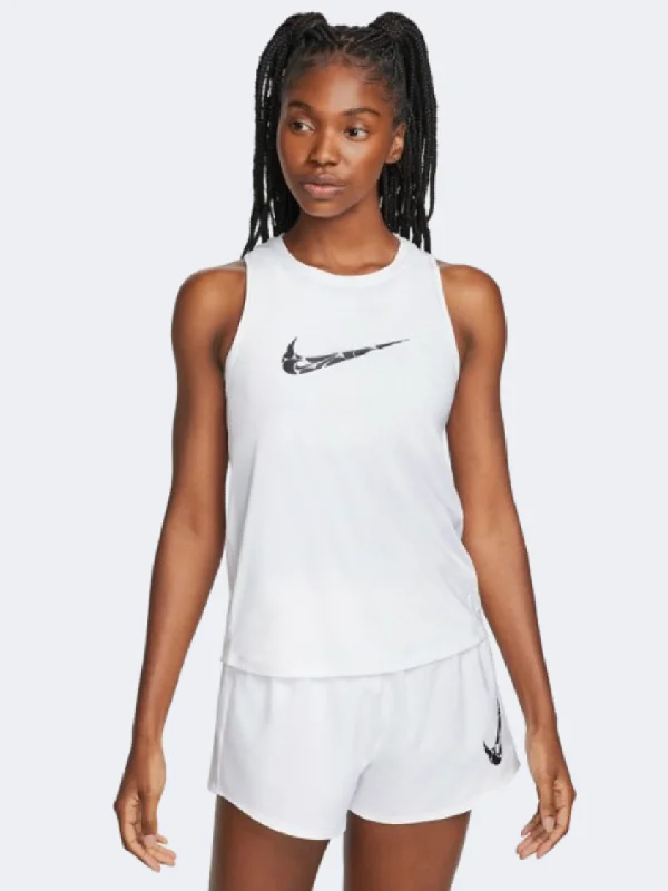 Personalized Tank Tops For Seasonal Fashion-Nike One Swoosh Women Running Tank White/Black