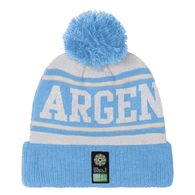 Personalized Hats For Family Matching-Argentina Cuffed Pom Beanie (7KIMO7A48-ARA)