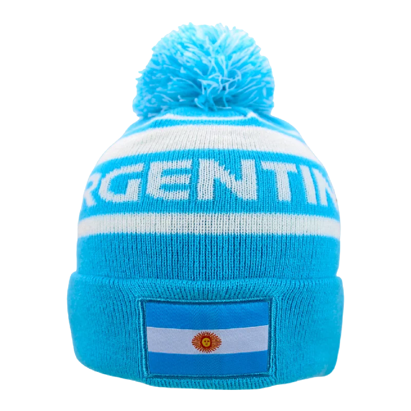 Personalized Bucket Hats For Team Events-Argentina Women's World Cup Stripe Beanie (9GS105Z101)