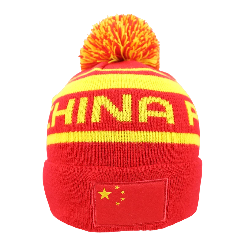 Personalized Hats For Special Occasions-China PR Women's World Cup Stripe Beanie (9GS105Z105)