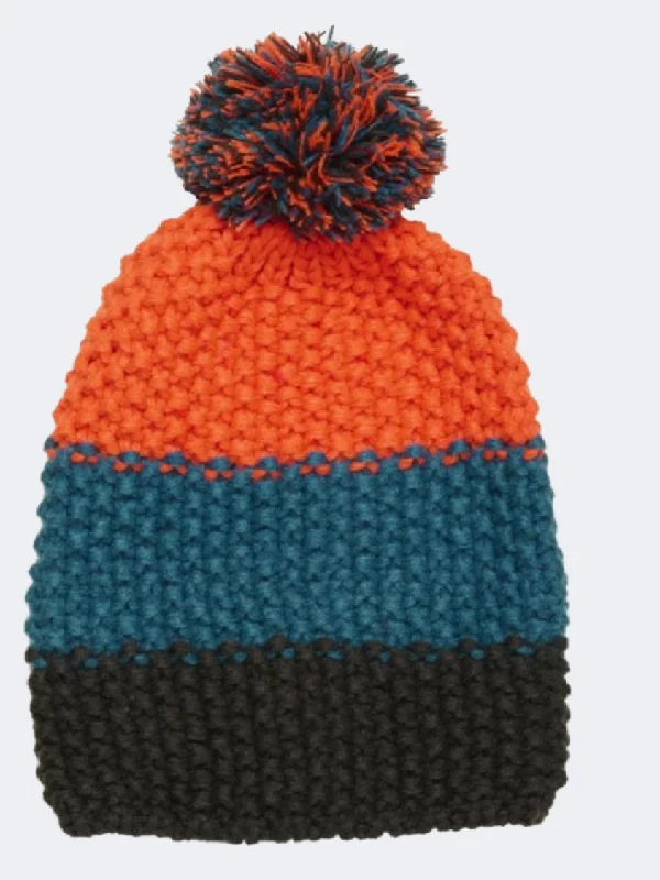 Custom Hats For Outdoor Activities-Color Kids Boys Skiing Beanie Legion Blue/Orange