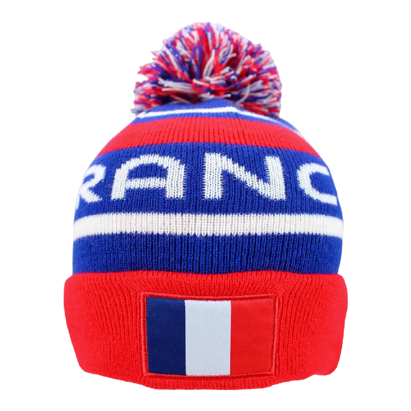 Personalized Hats For College Gatherings-France Women's World Cup Stripe Beanie (9GS105Z110)