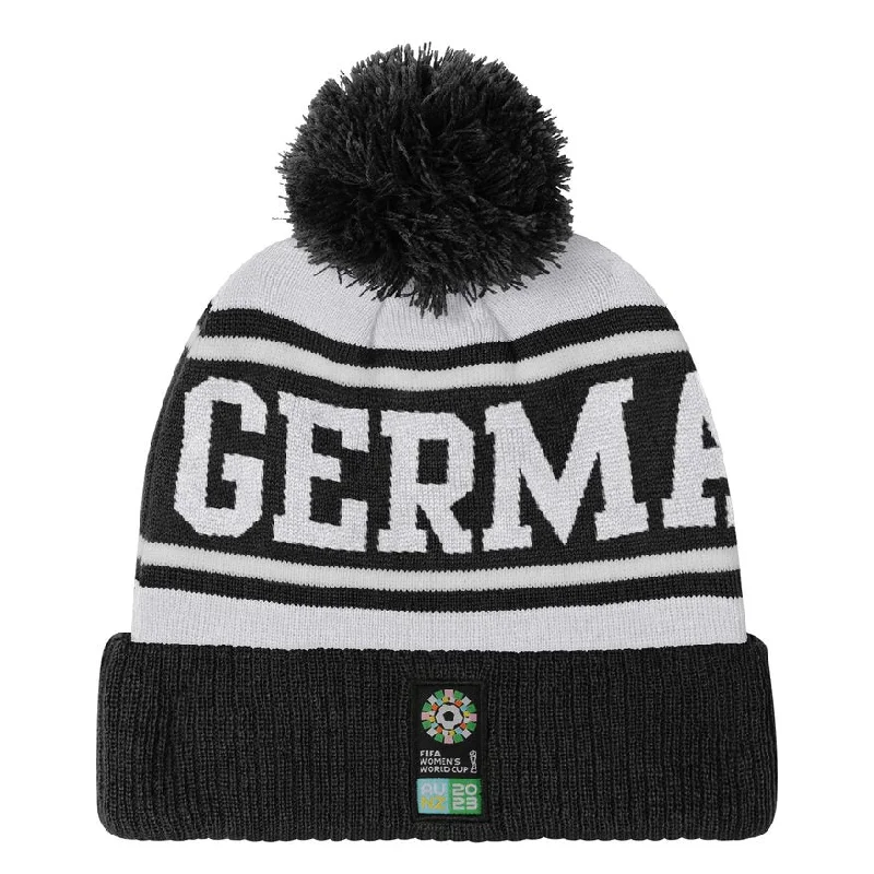 Custom Hats For Fall Weather-Germany Cuffed Pom Beanie (7KIMO7A48-GMY)