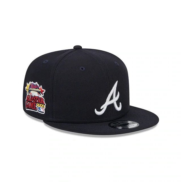 Custom Caps For Baseball Fans-New Era Atlanta Braves 2000 All Star Game Side Patch 9Fifty Snap Back Hat