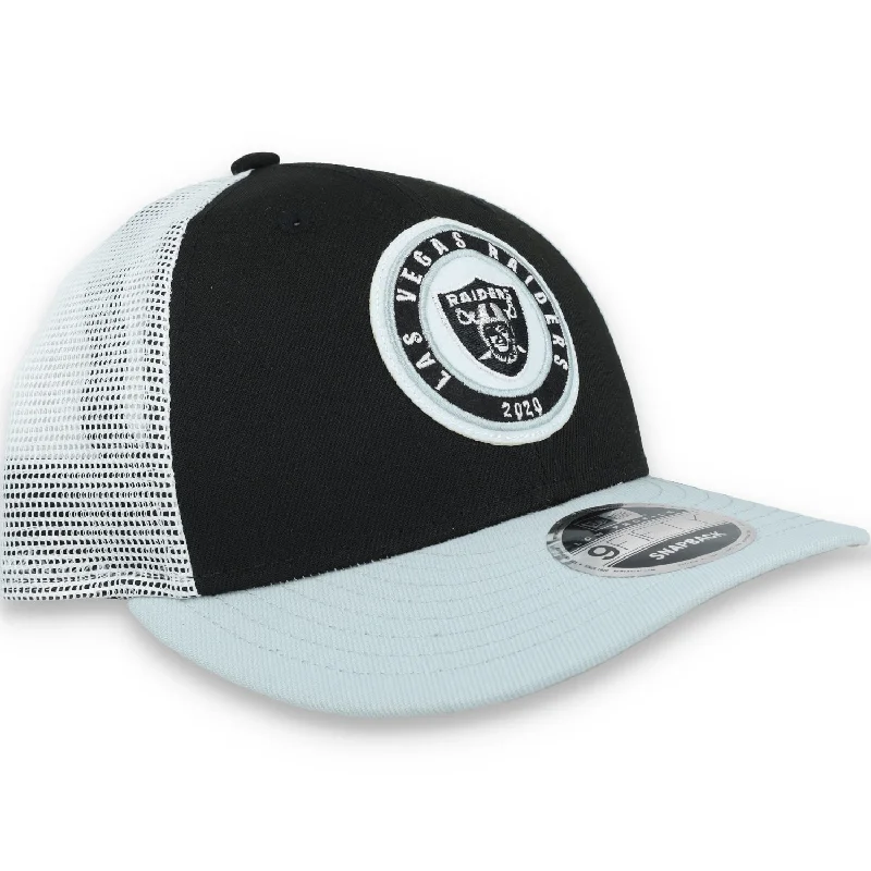 Custom Stylish Hats For Men-New Era Las Vegas Raiders Throwback Low Profile 9FIFTY Trucker Snapback Hat