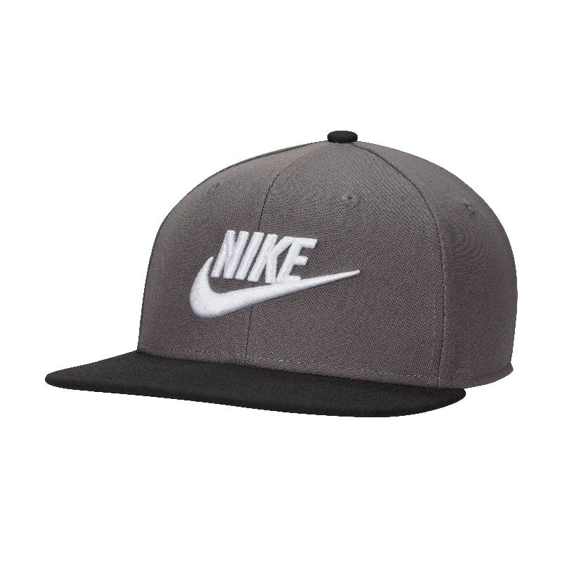 Custom Hats For Outdoor Events-Nike Dri-FIT Pro Structured Futura Cap-Grey/Black