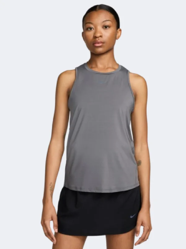 Custom Tank Tops For Relaxing-Nike One Classic Women Training Tank Iron Grey/Black