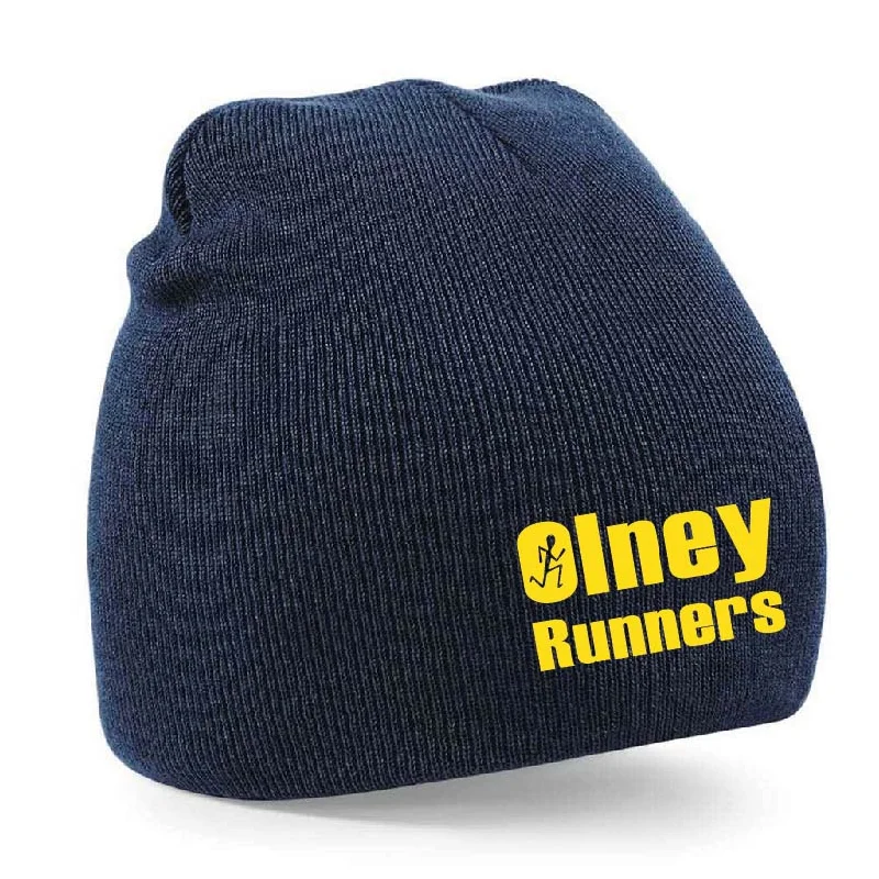 Personalized Beanies For Winter Sports-Olney Runners Beanie - French navy