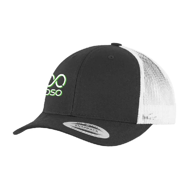 Personalized Hats For Summer Events-OSO Contrast Trucker Cap - Black/white