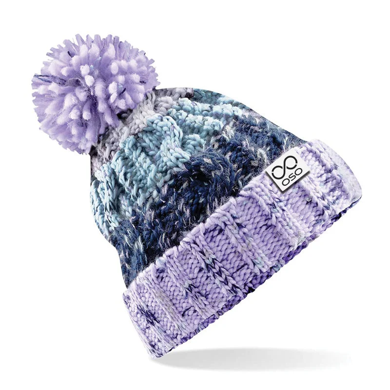 Custom Hats For Holiday Gifts-OSO Super Warm Bobble Hat - Lavender fizz