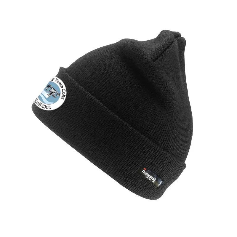 Custom Hats For Promotional Products-OTCFC Thermal Beanie - Black