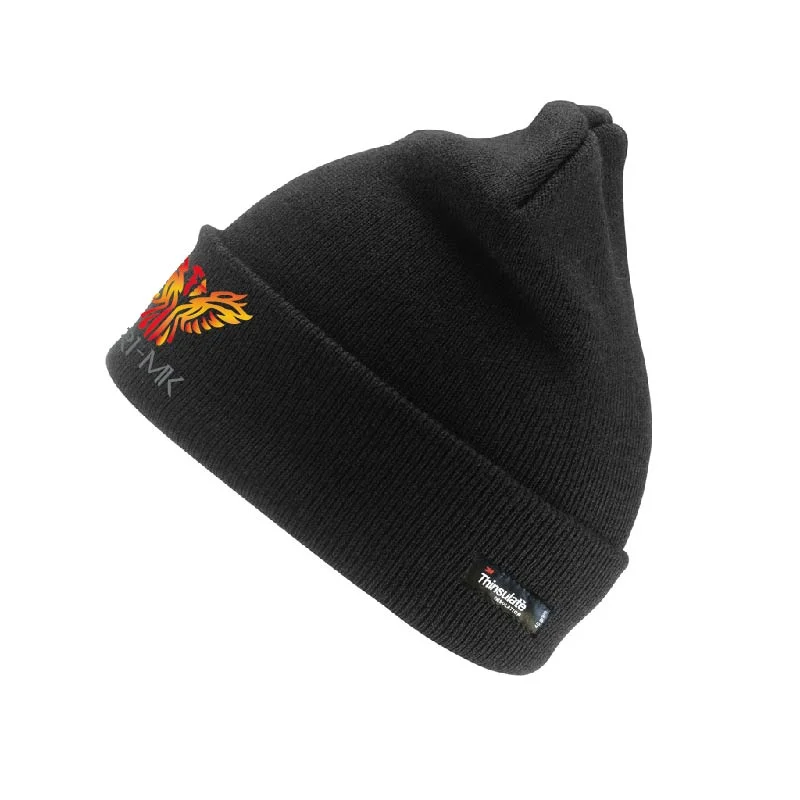 Personalized Hats For Daily Wear-Phoenix Tri-MK Beanie - Black