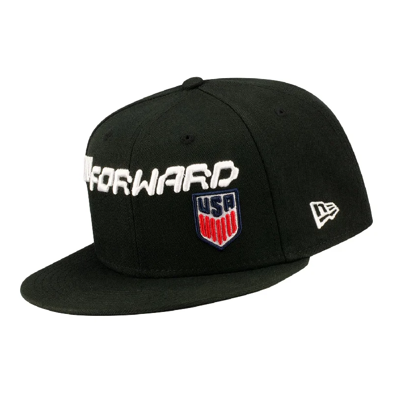 Custom Trucker Caps For Team Sports-Men's New Era MNT 9Fifty Only Forward Black Snap Back