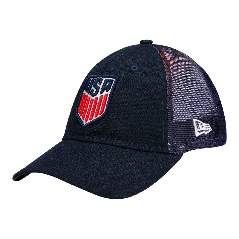 Custom Hats For Team Uniforms-Men's New Era MNT 9Twenty Trucker Mesh Print Hat