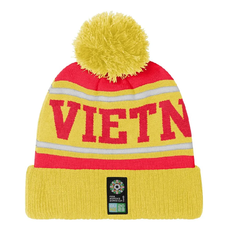 Custom Designer Hats-Vietnam Cuffed Pom Beanie (7KIMO7A48-VIE)